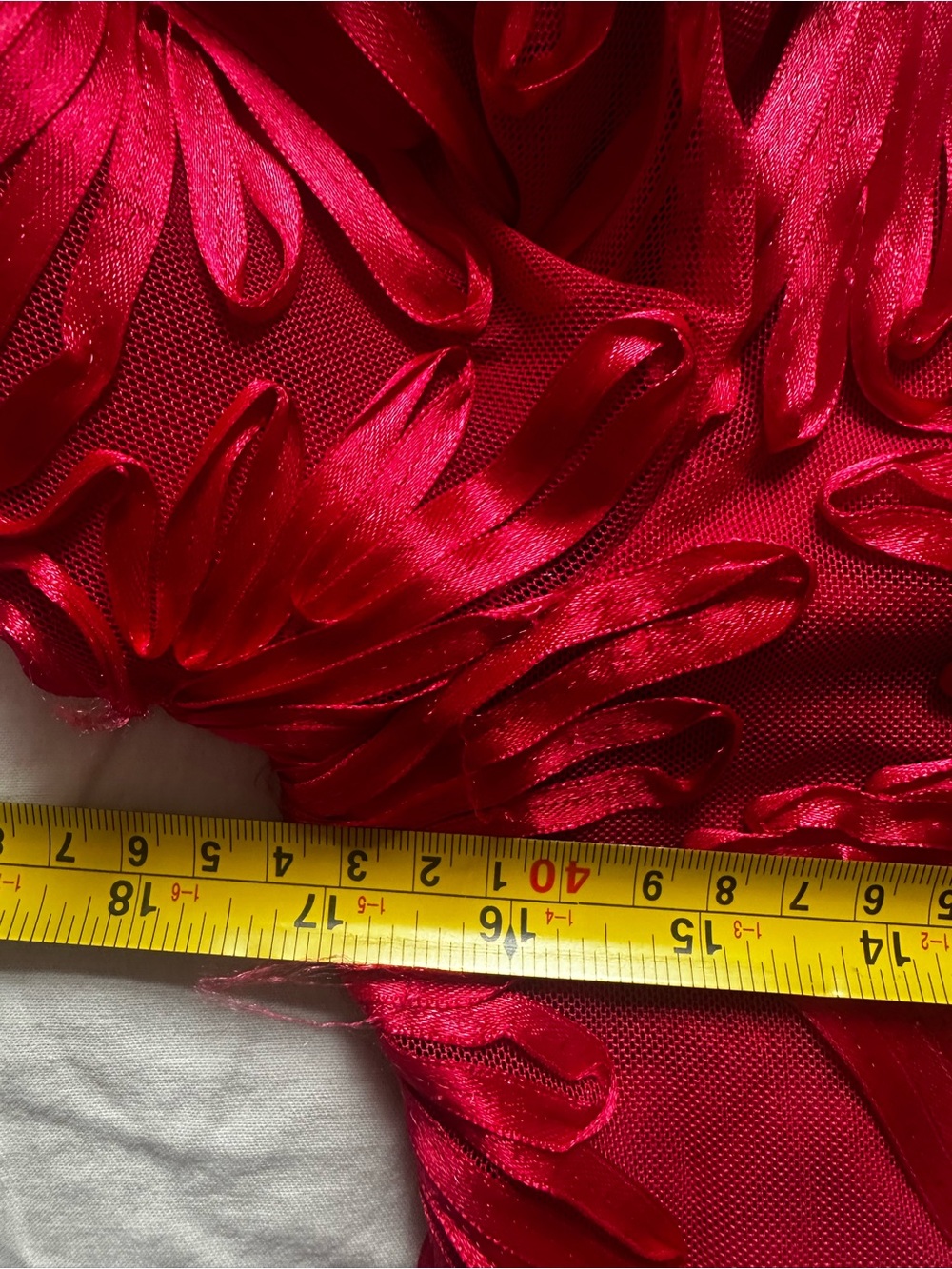 YAS Yasfloree Persian Red Floral Appliqué Long Sleeve Maxi Dress S NWT - Picture 8 of 13